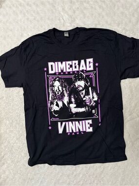 NWOT-  2024 Pantera Tour Dimebag Darrell Vinnie Paul Abbott Graphic Band Tee